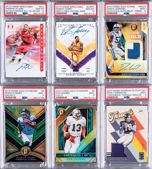 2019/20 Panini Multi-Sports PSA-Graded Serial Numbered Cards Collection (6) Including Three Signed!
